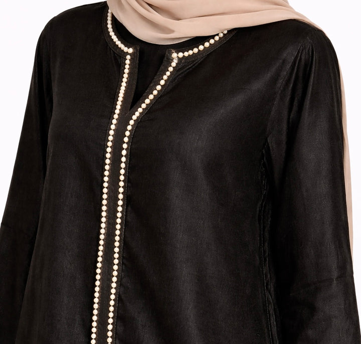 Organza Pearl Bead Trim Co-ord Set with pockets