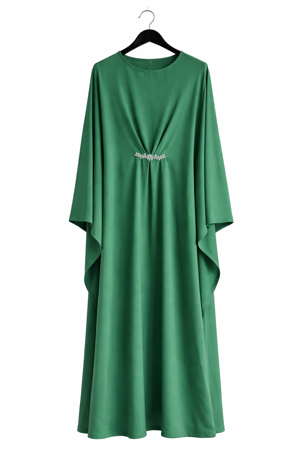 Simple embellished abaya kaftan with inner tie