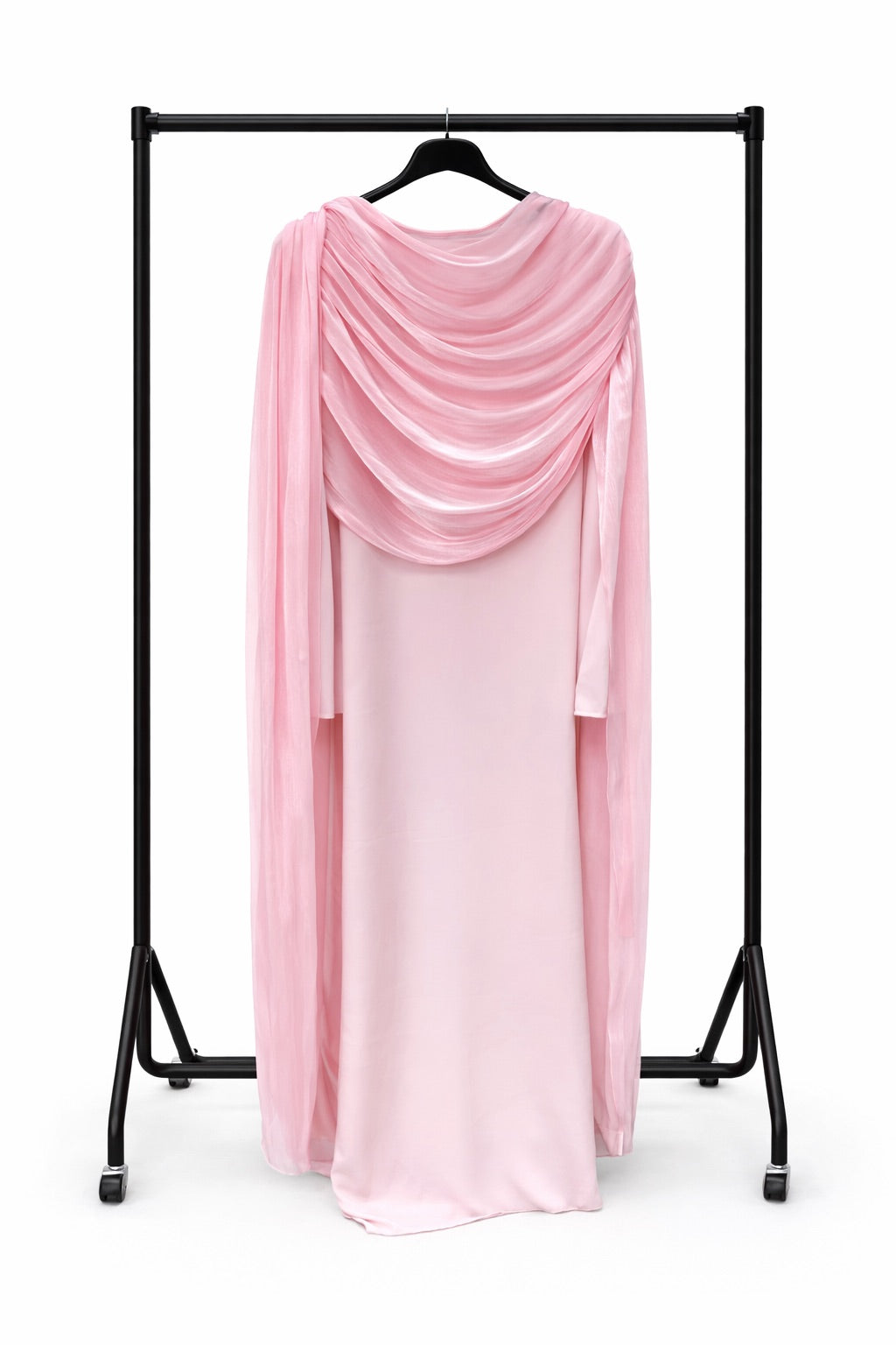 Elegant Draped Chiffon Cape Abaya