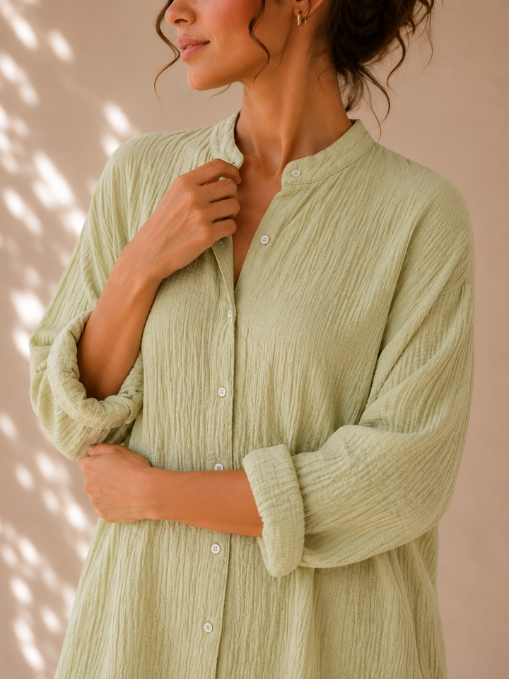 Longline cotton cheesecloth coord set
