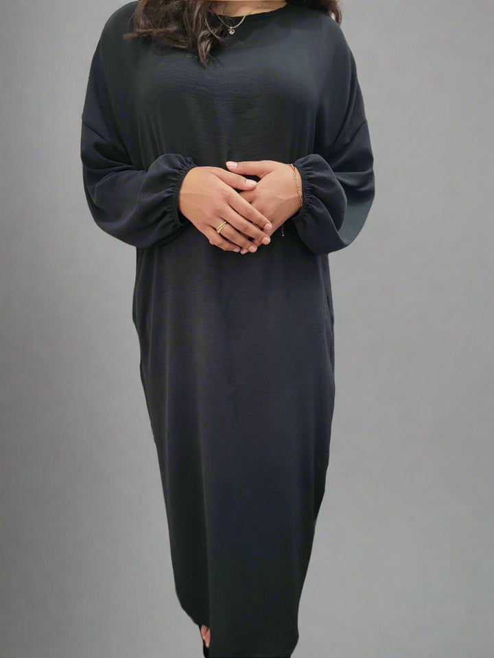 Plain Long dress with pockets