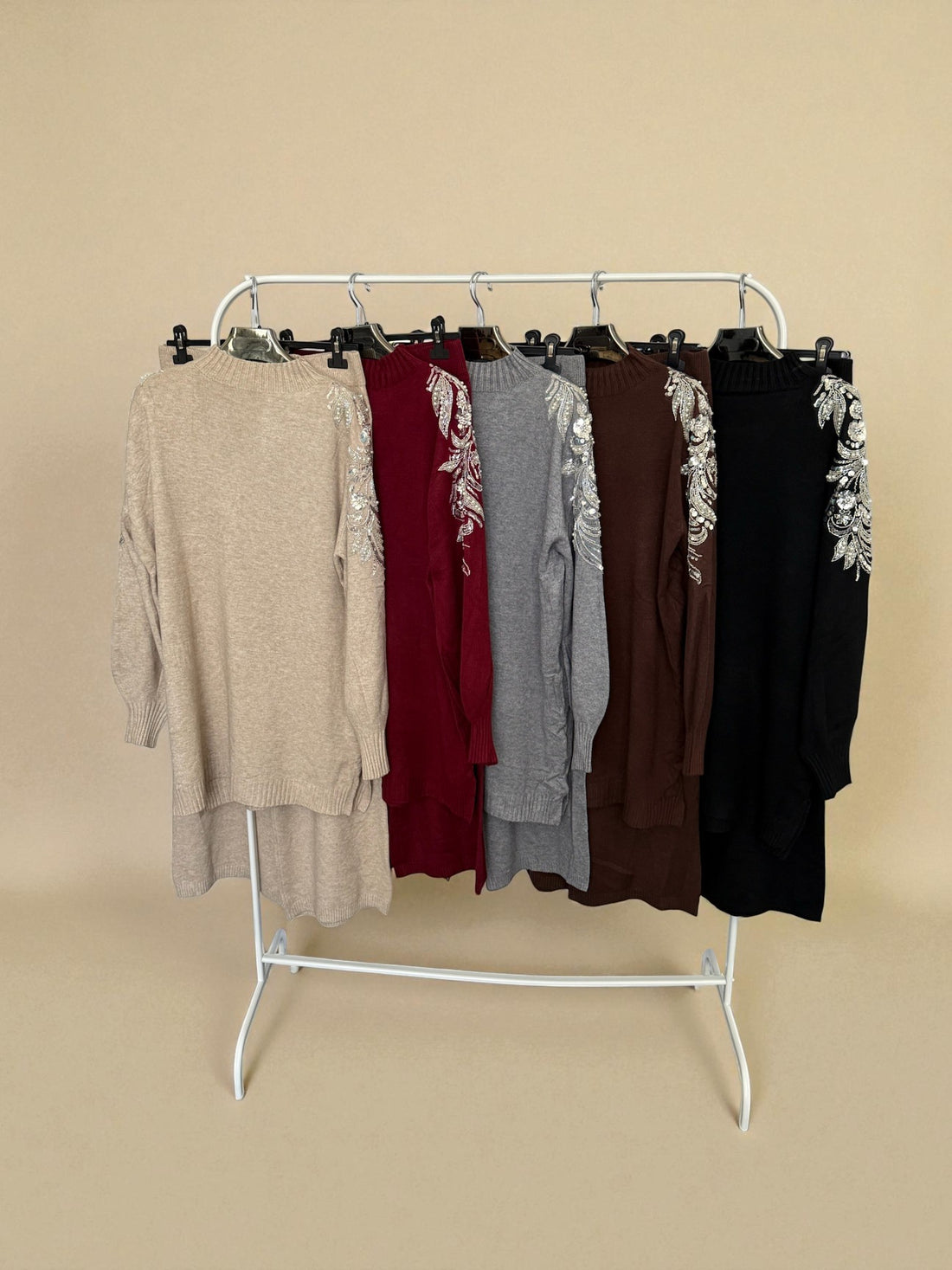 High-neck Embellished Set