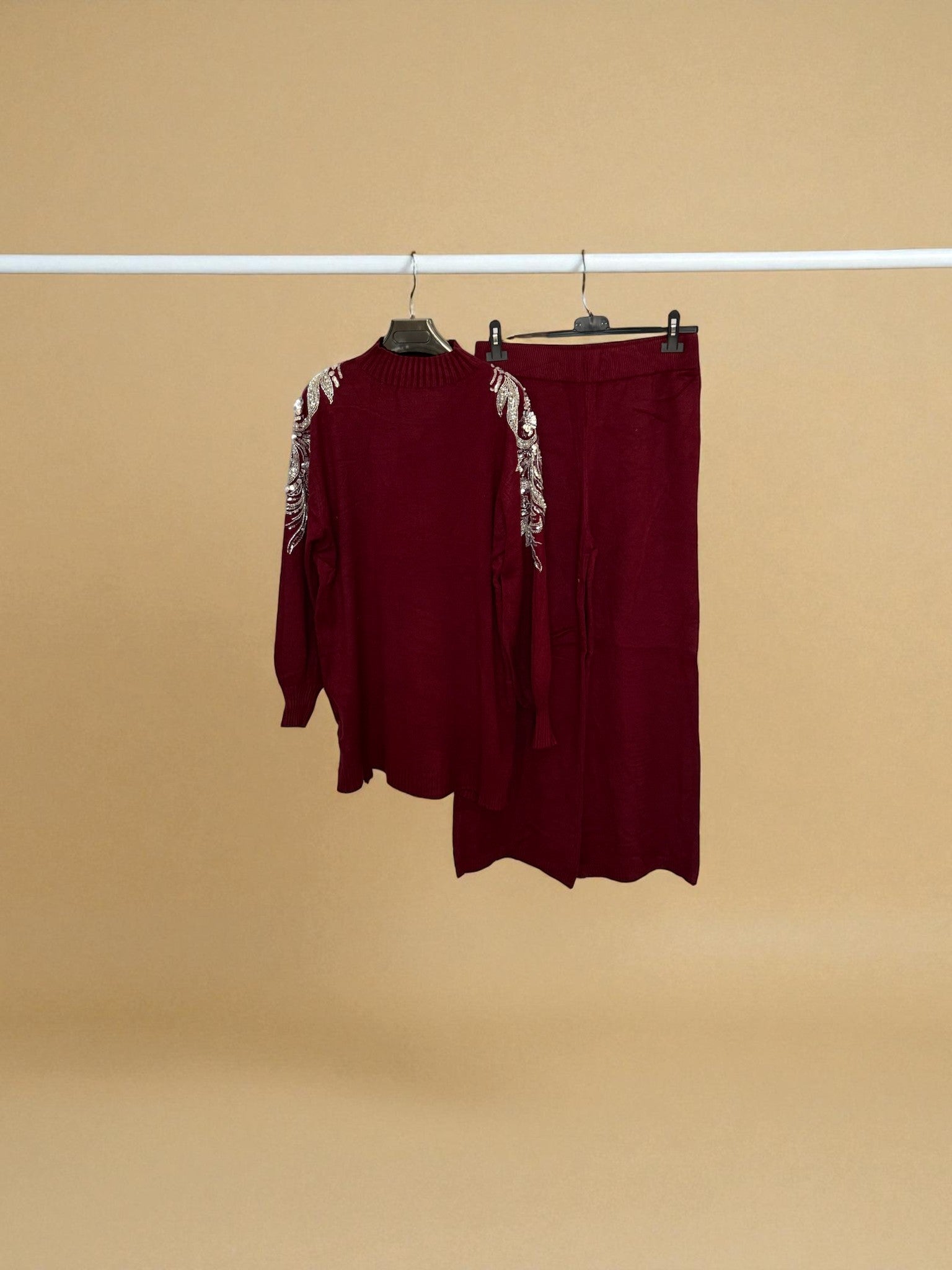 High-neck Embellished Set