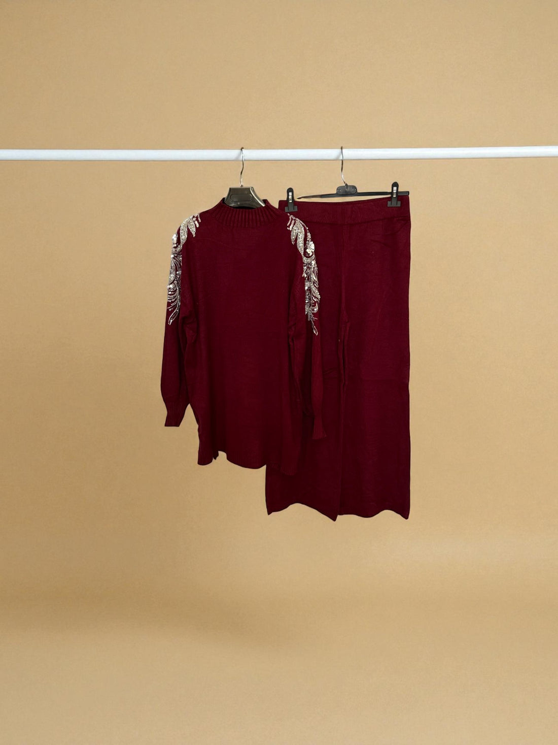 High-neck Embellished Set