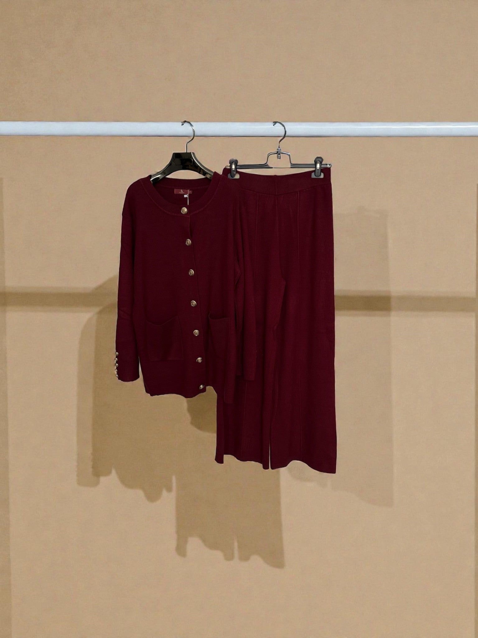 Premium Ribbed Button down Cardigan set