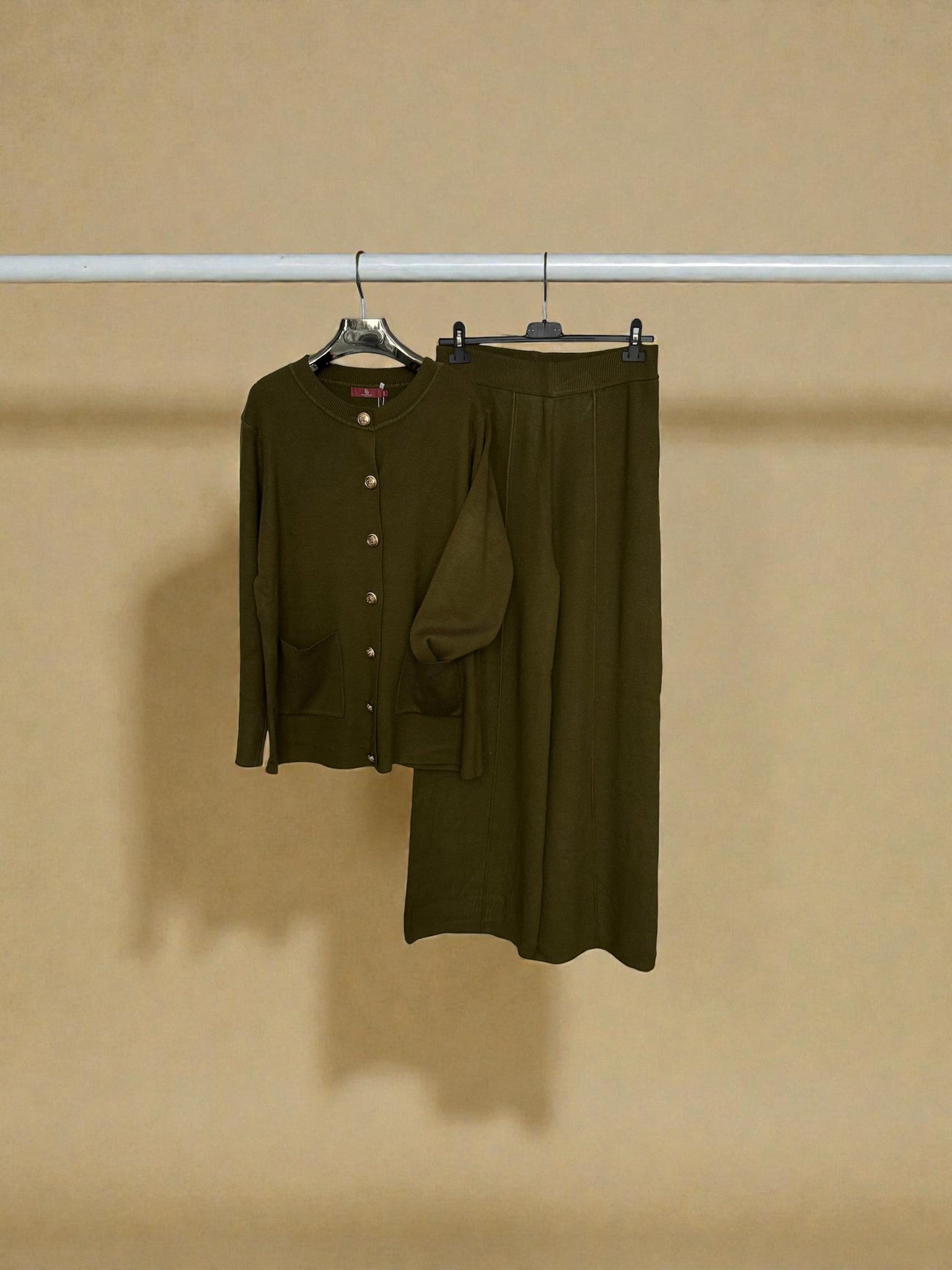 Premium Ribbed Button down Cardigan set