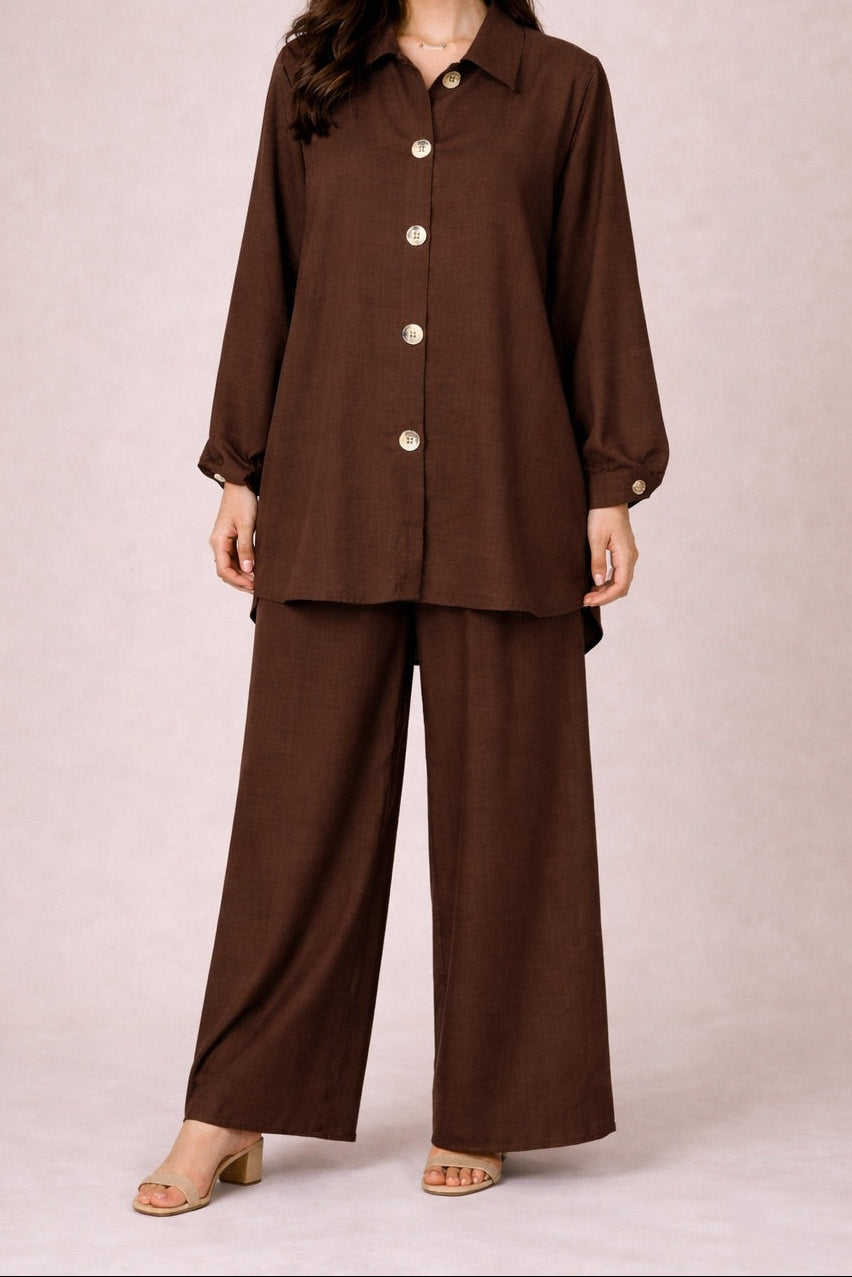 Gold buttoned co-ord set