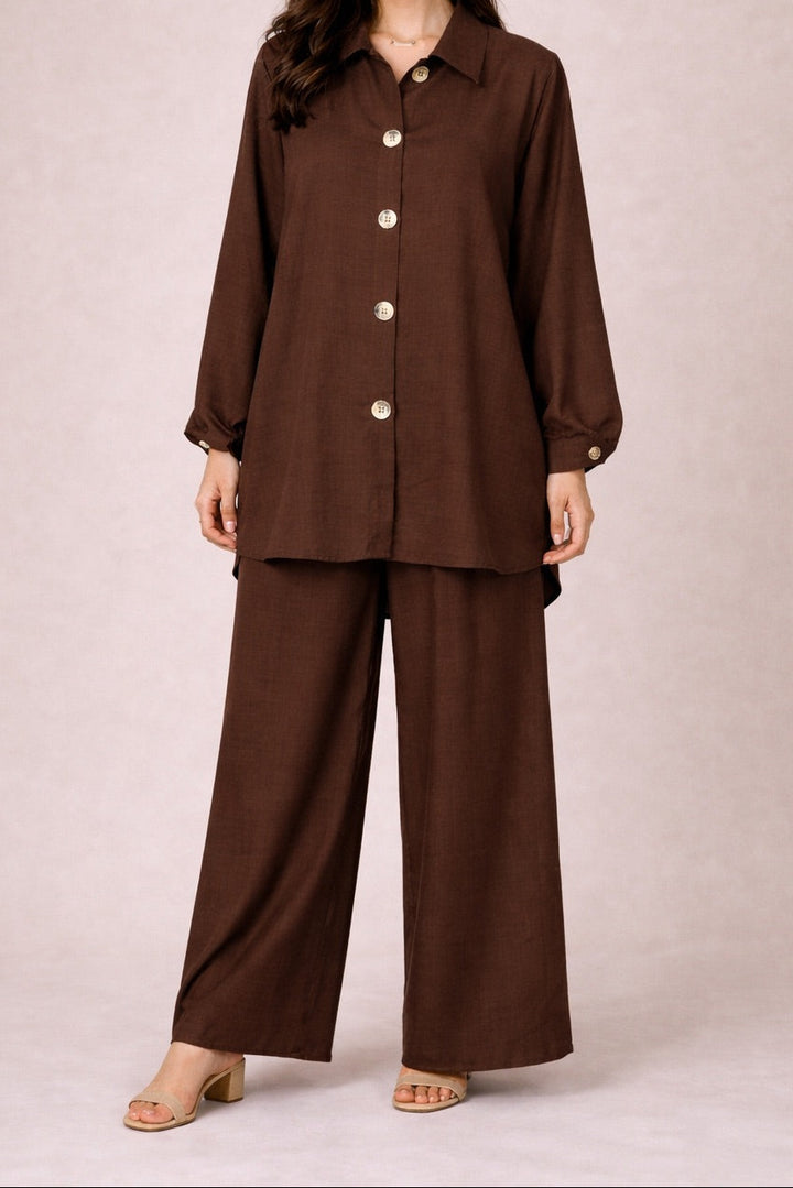 Gold buttoned co-ord set