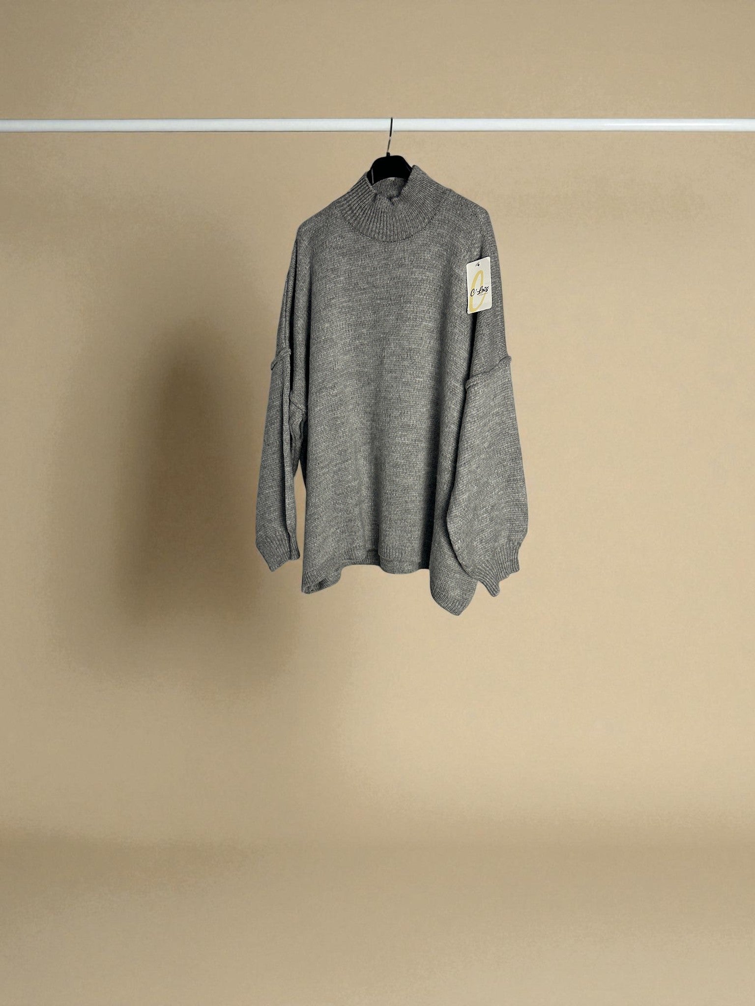 High neck knitted jumper