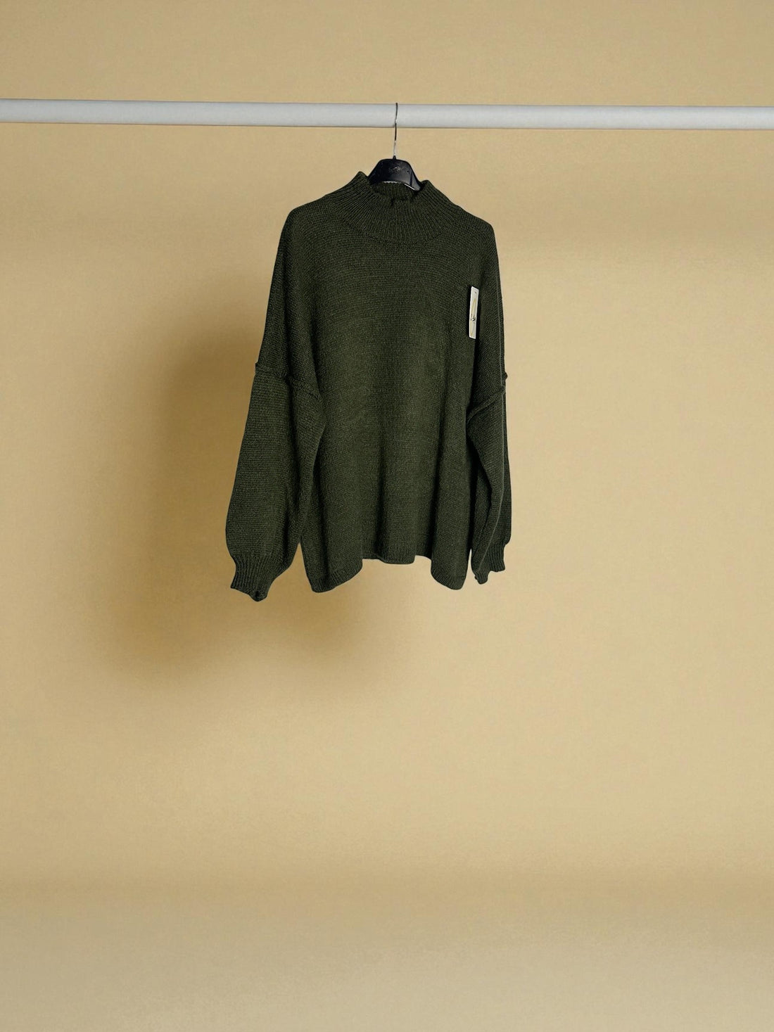 High neck knitted jumper