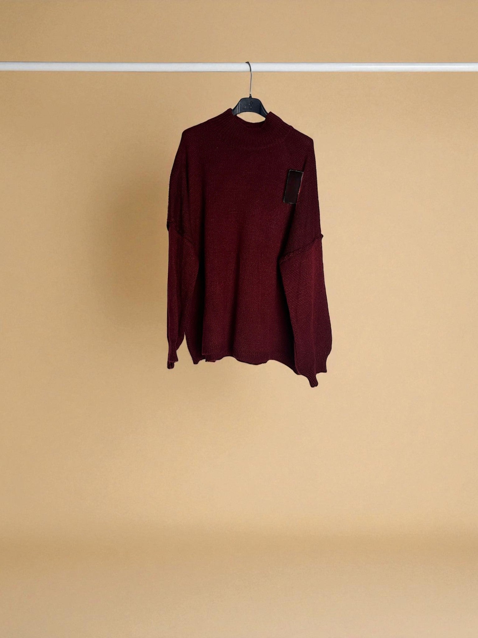 High neck knitted jumper