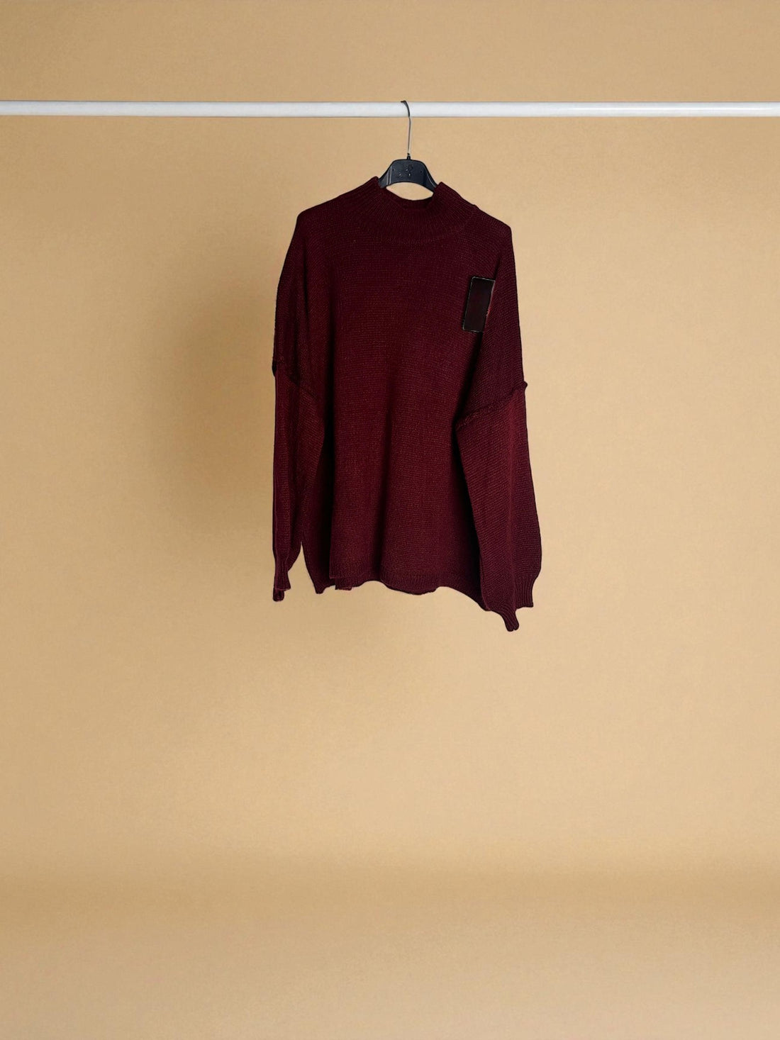 High neck knitted jumper
