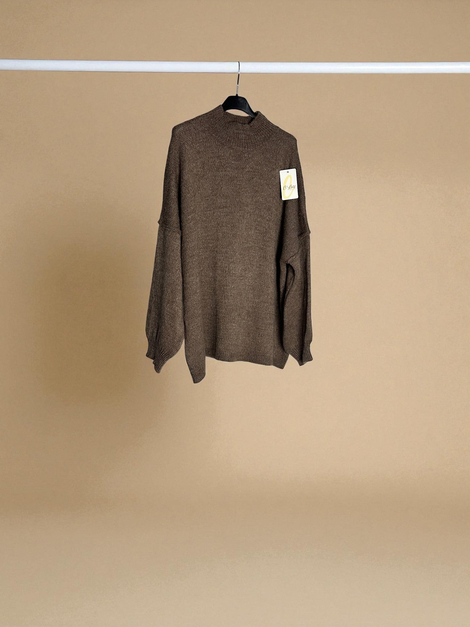 High neck knitted jumper