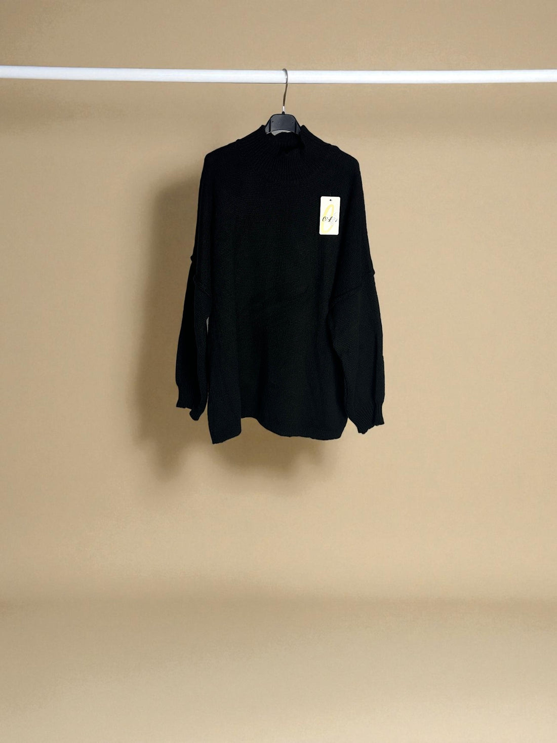 High neck knitted jumper