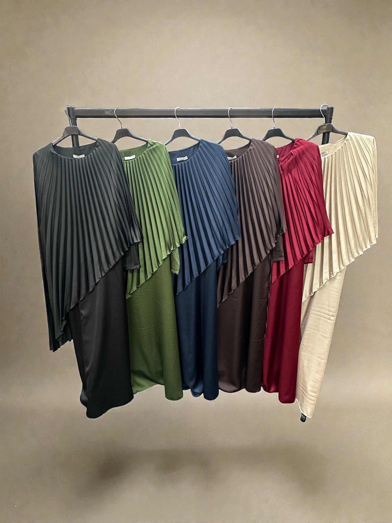 Pleated layer maxi dress