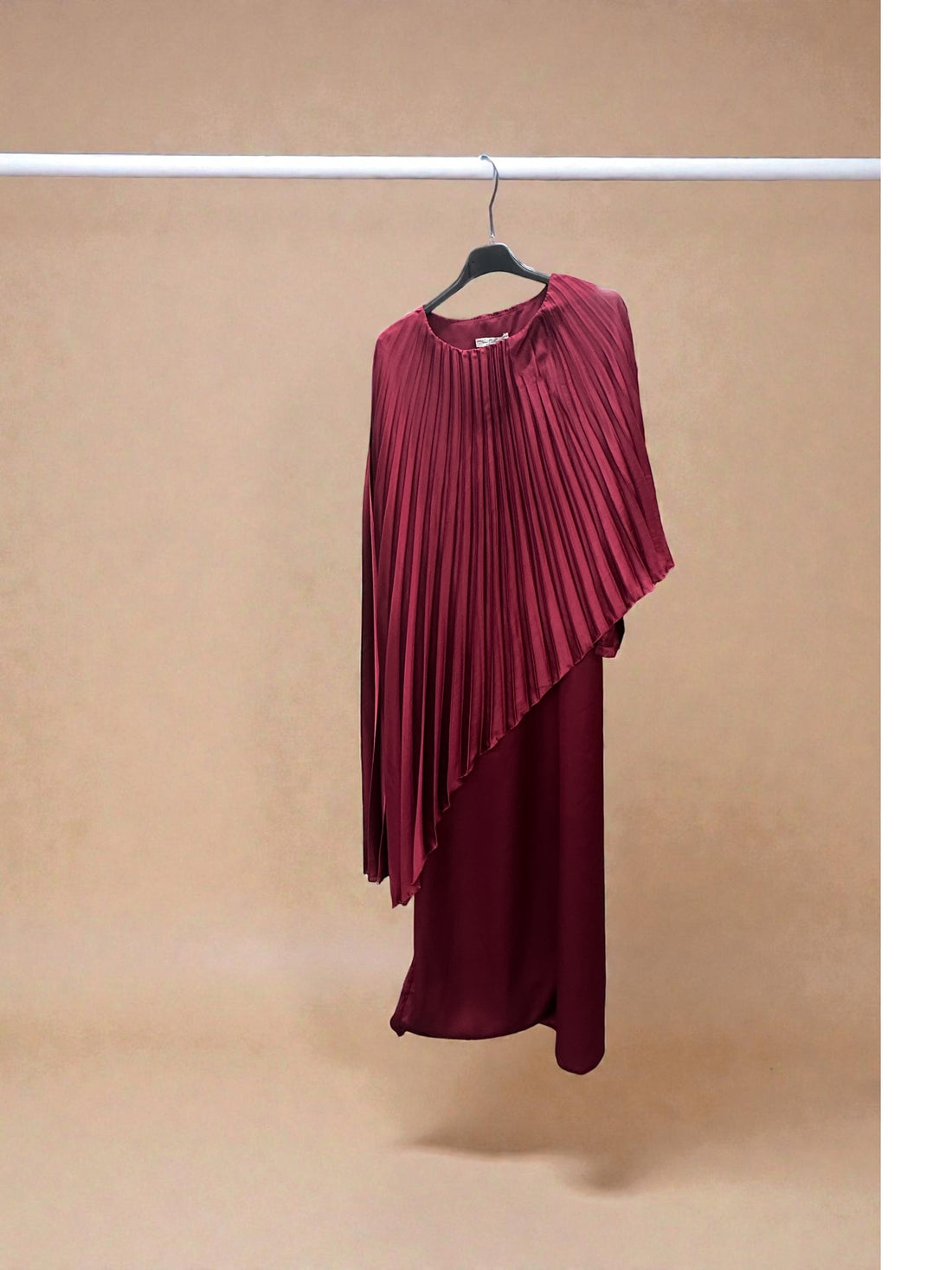 Pleated layer maxi dress