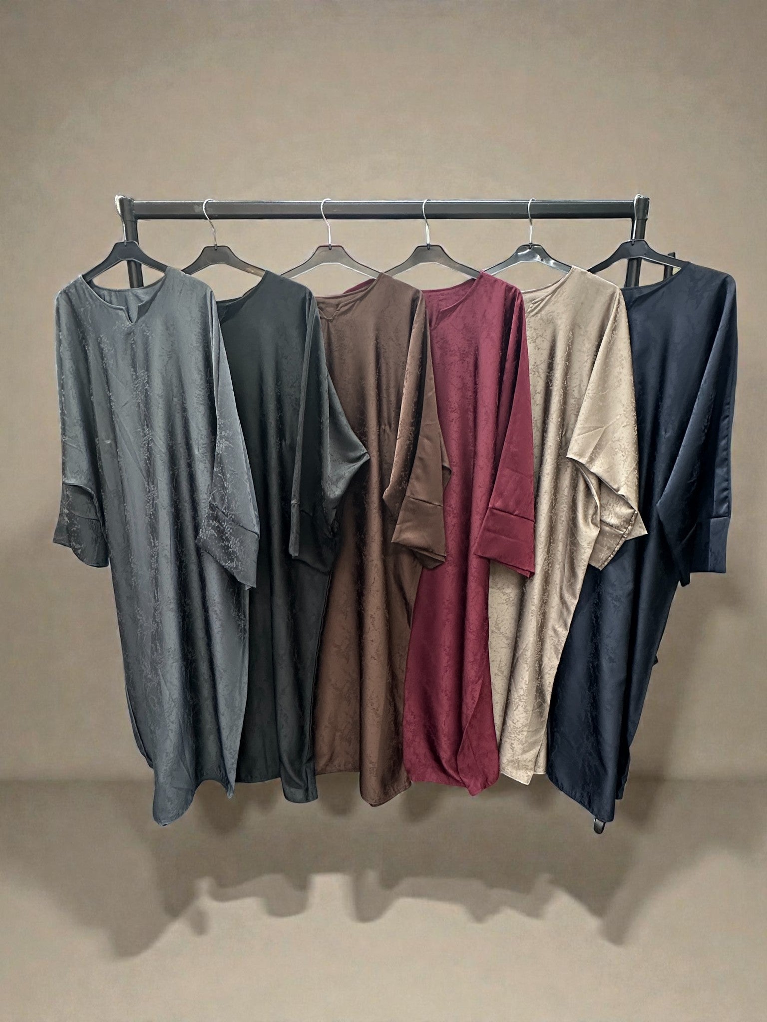 Textured Satin Maxi Dress