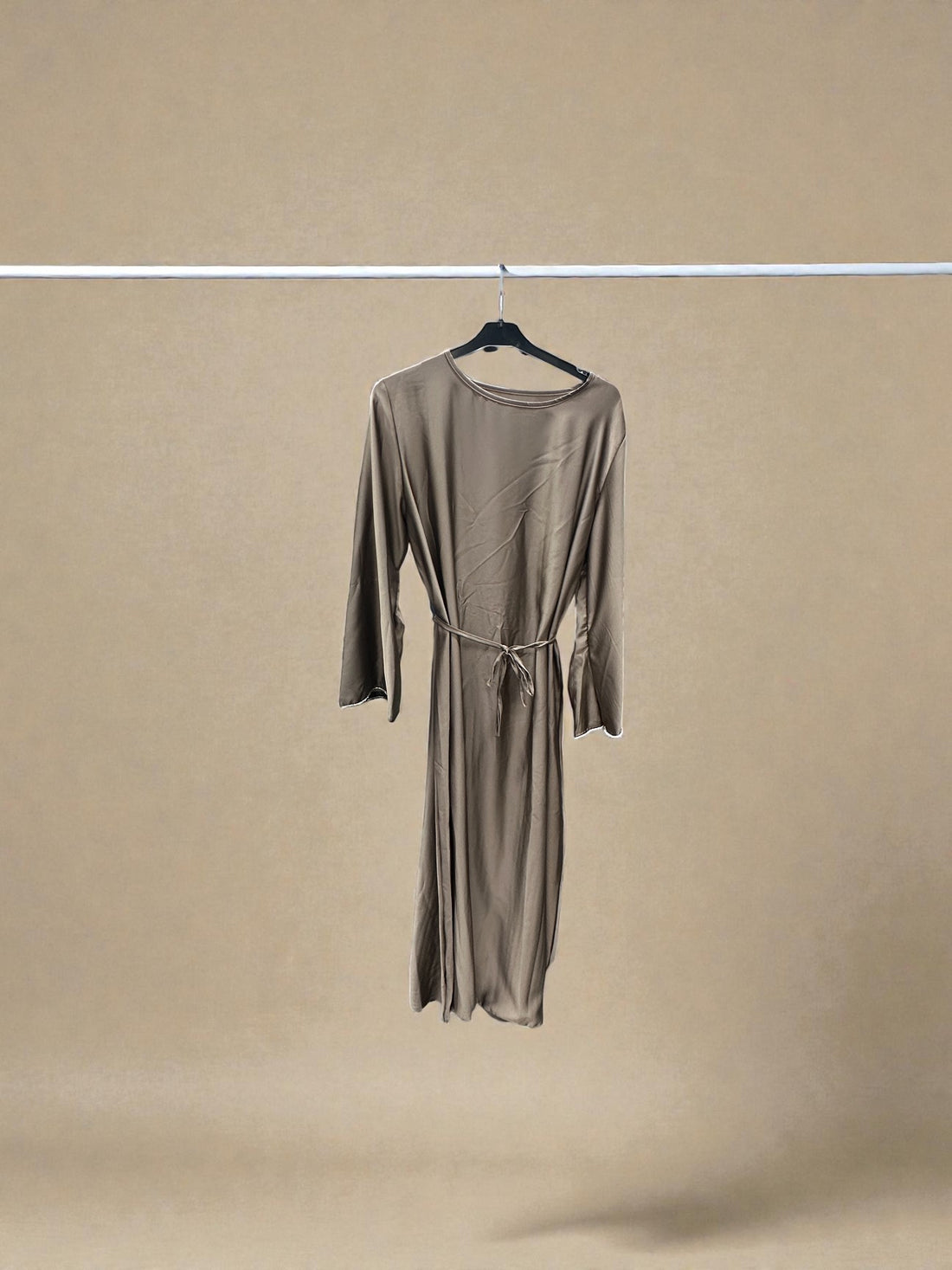 Satin Belted Maxi dress