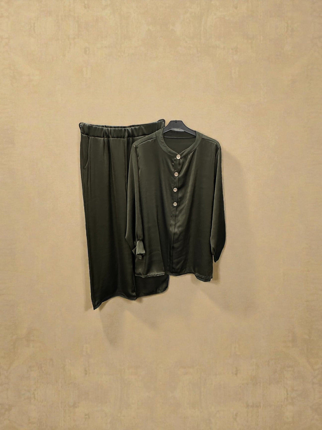 Satin Buttoned Co-ord Set