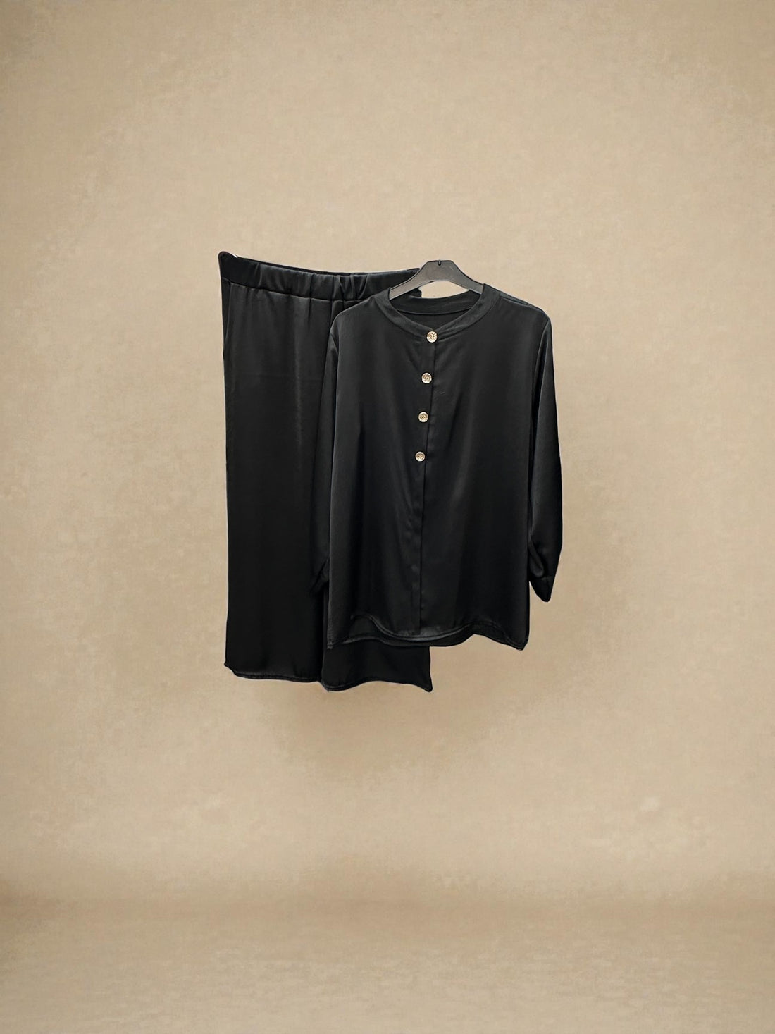 Satin Buttoned Co-ord Set