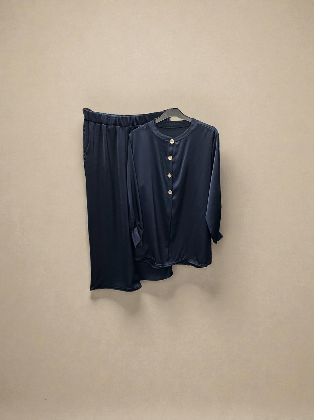 Satin Buttoned Co-ord Set