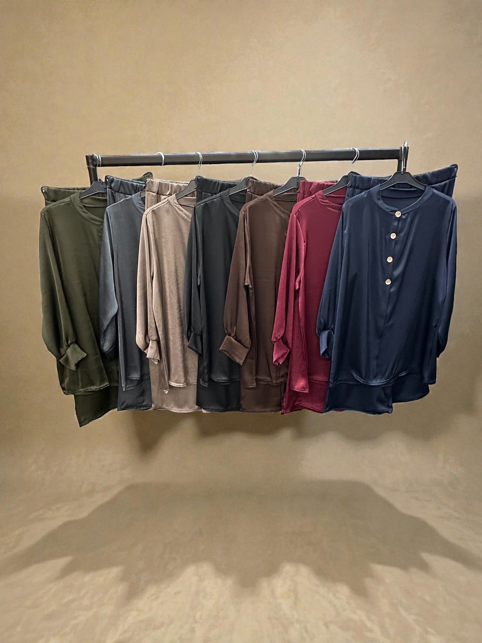 Satin Buttoned Co-ord Set