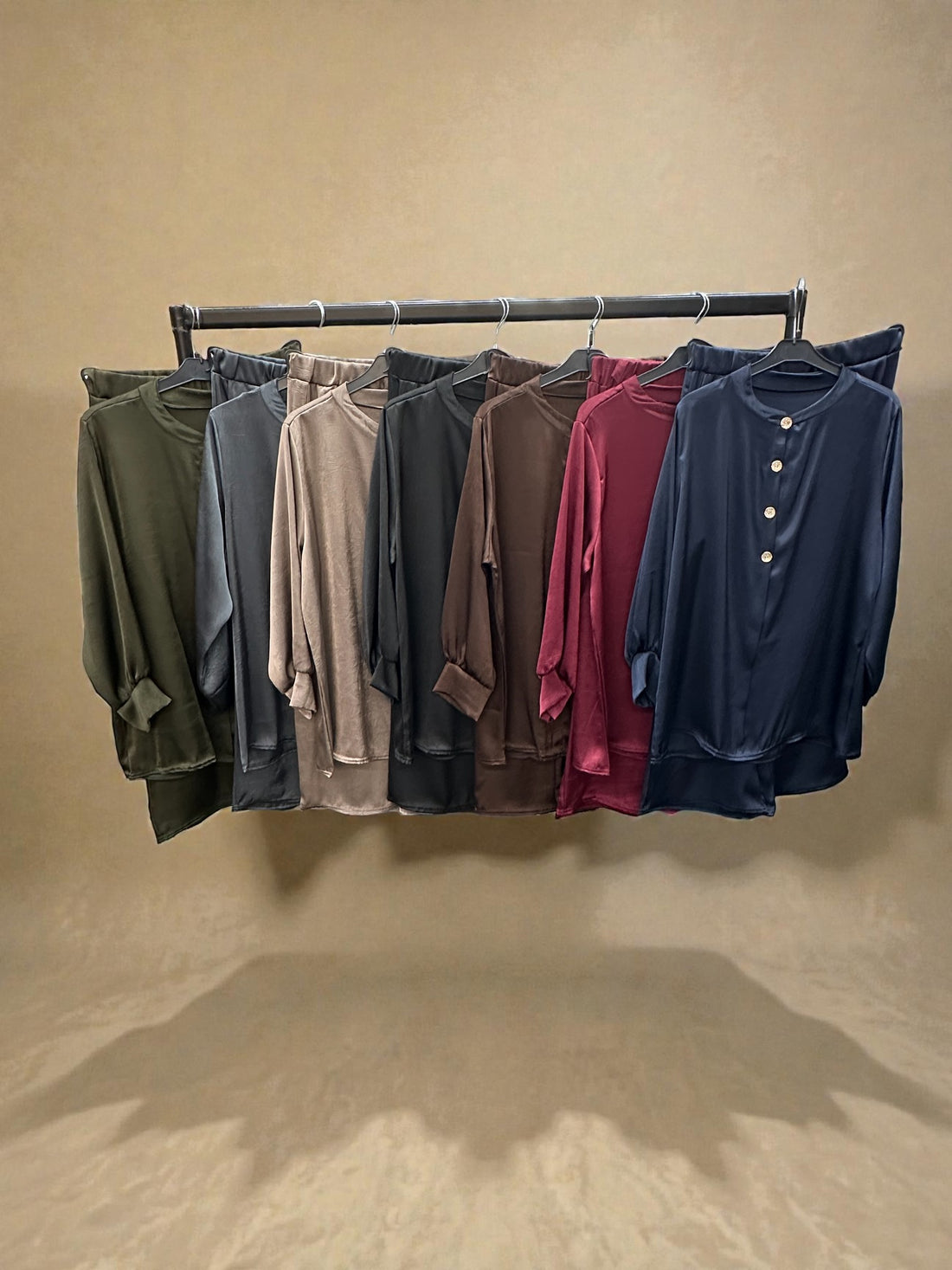 Satin Buttoned Co-ord Set