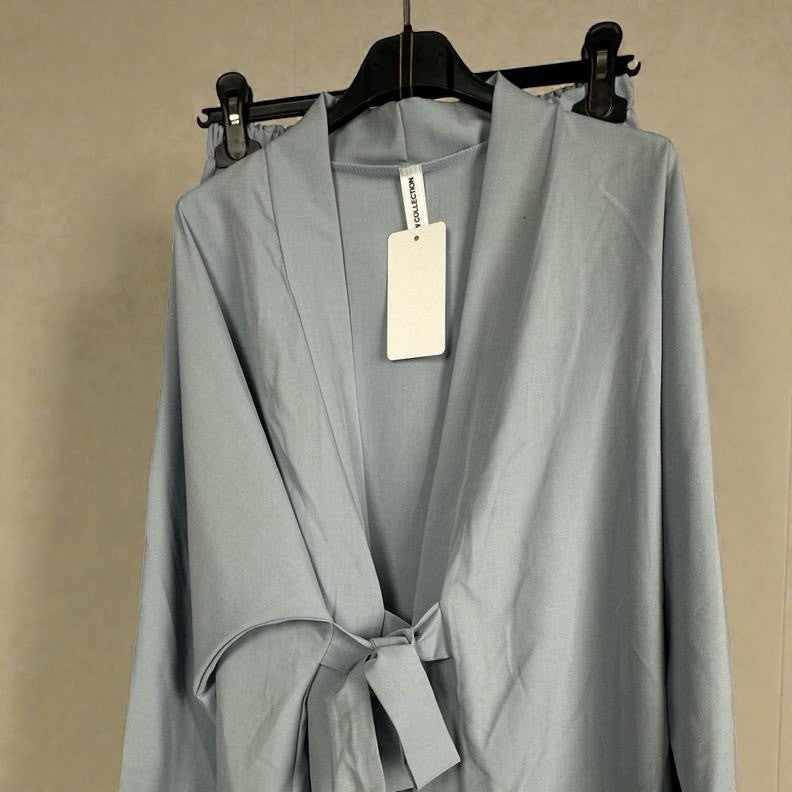 Plain Wrap over Co-ord Set