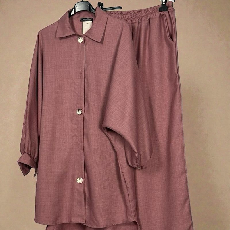 Gold buttoned co-ord set