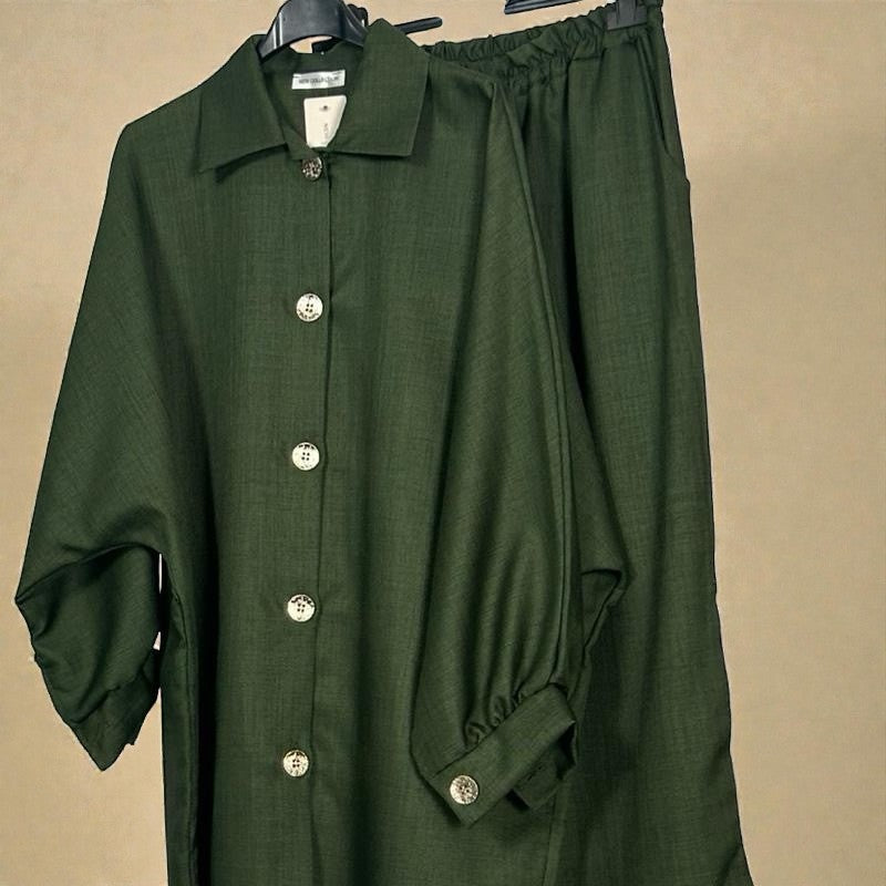 Gold buttoned co-ord set