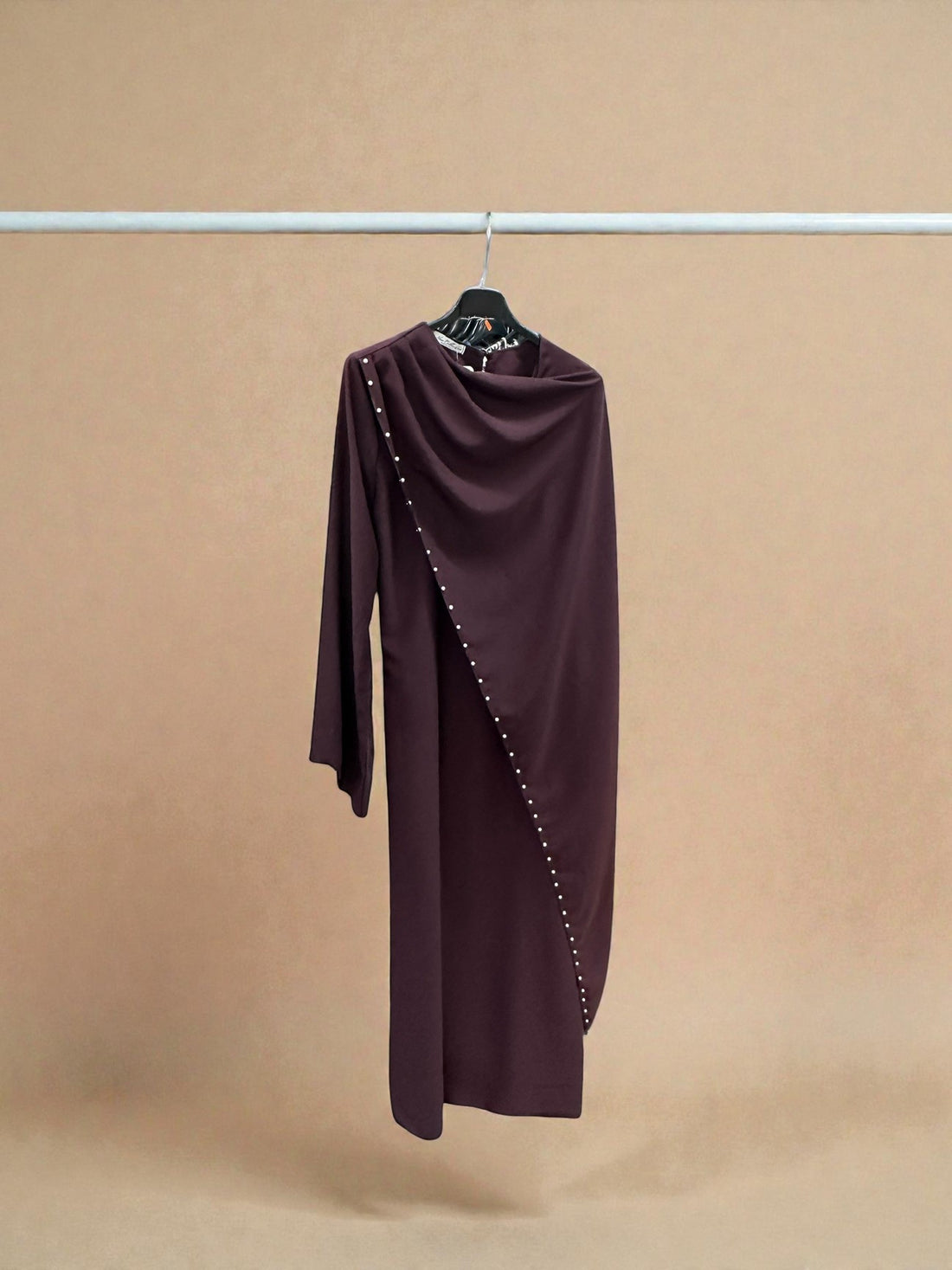 Pearl layered satin style maxi dress