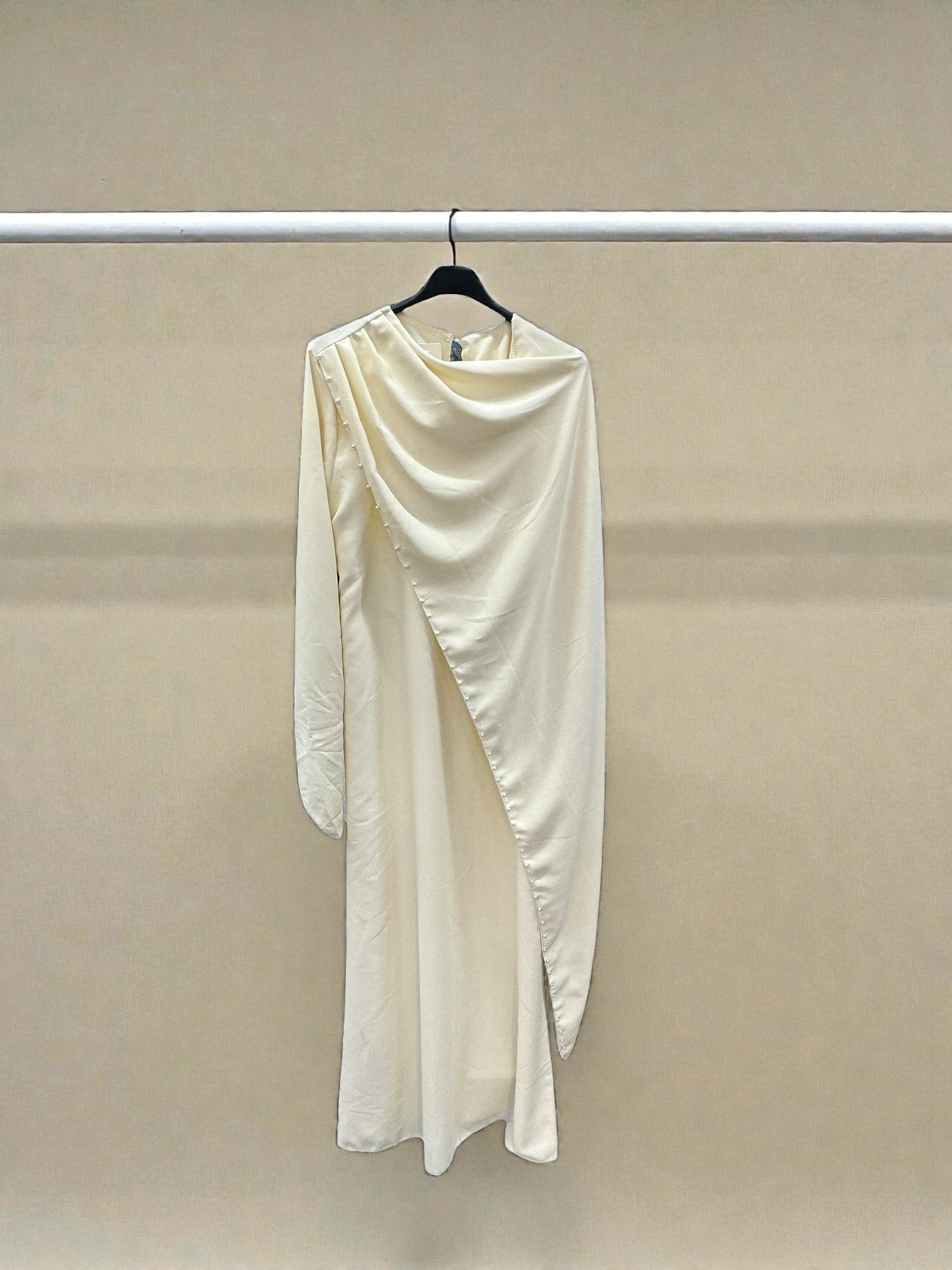 Pearl layered satin style maxi dress