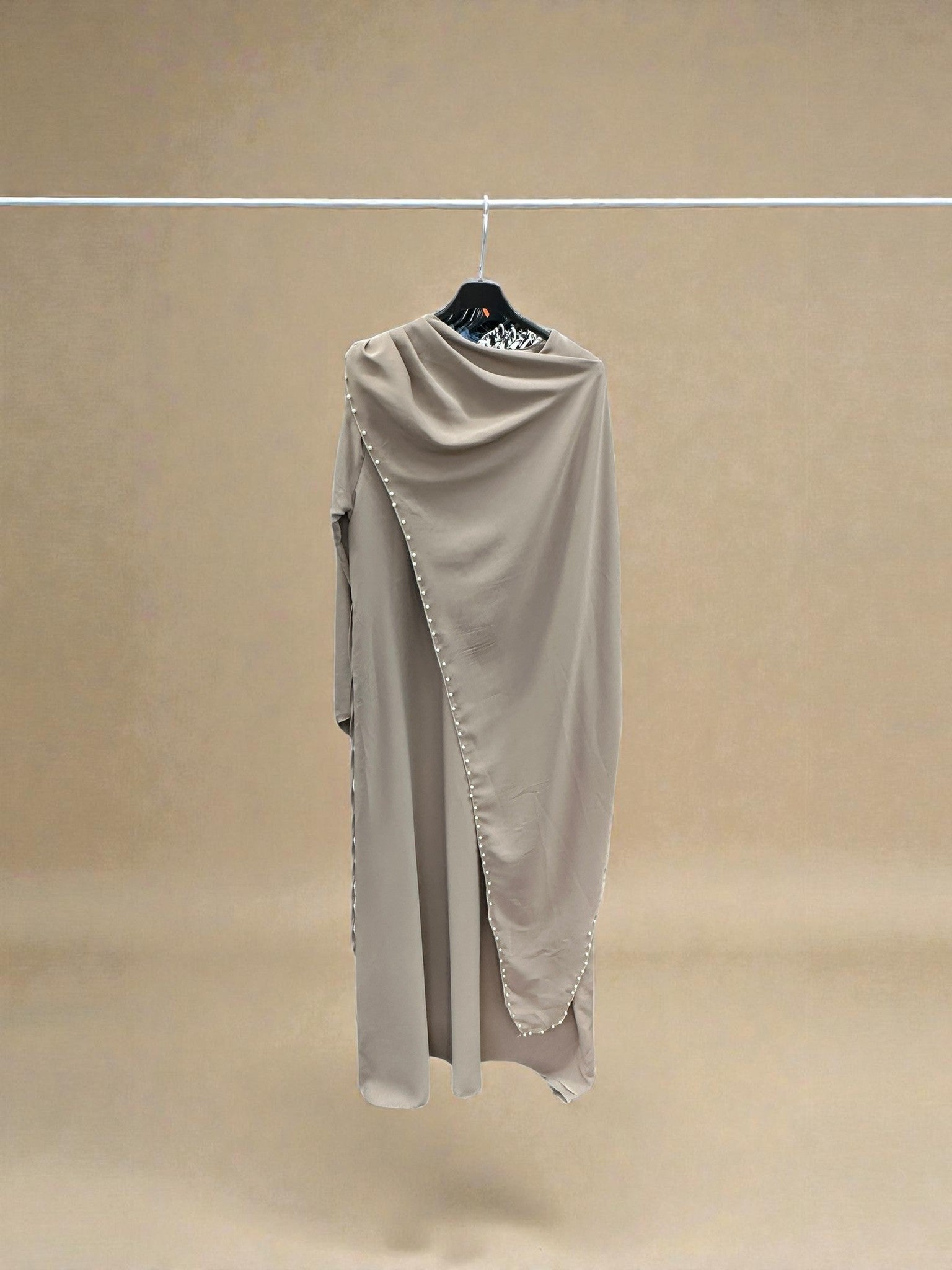 Pearl layered satin style maxi dress